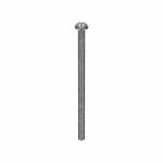 Machine Screw, #10-32, Round, Slotted, 18-8 (304) Stainless Steel, Plain, 3 1/2Inch Length