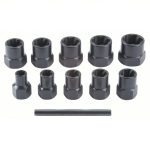 Screw Extractor Set, 3/8 inch Drive Size, 1/2 to 9/16 inch, 10 Pieces