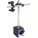 Magnetic-Base Indicator Holder, Magnetic Base, Rigid Arm, 85 lbf Holding Power