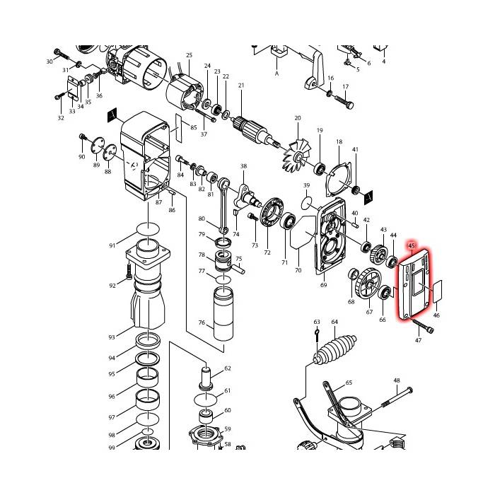 316732_2.jpg Gear Housing Cover, For HM1303, HM1303B - Image 1