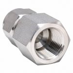 Female Connector, 1/4 in Tube Size, 1/4 in Pipe Size - Pipe Fitting, Metal, 3/4 in Hex Size766L SS 1/4 X 1/4 - Image 2