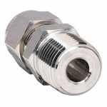 Male Connector, 1/4 in Tube Size, 1/4 in Pipe Size - Pipe Fitting, Metal, 9/16 in Hex Size768L SS 1/4 X 1/4 - Image 2