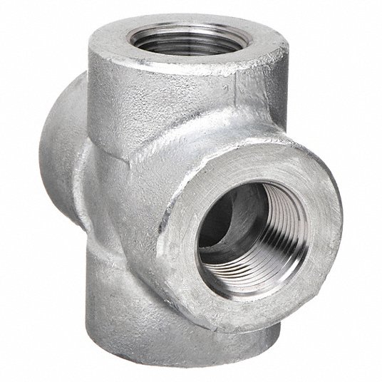 329YQaXNqwpI.jpg Cross, Forged Steel, 1 1/2Inch x 1 1/2Inch x 1 1/2Inch x 1 1/2Inch Pipe Size - Image 1