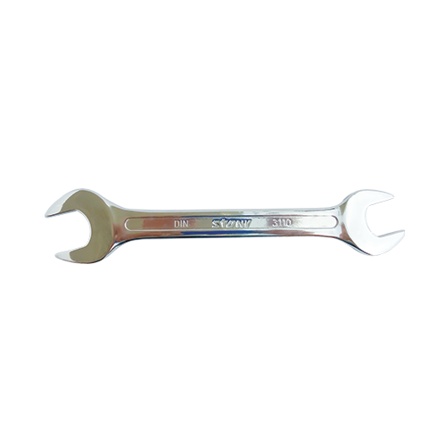 35bj_d6HFcff.png DOUBLE OPEN END SPANNER MIRROR FINISH, 16x17 mm - Image 1