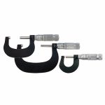 Outside Micrometer Set, Range 0-12 in, SPC Output NO, Thimble Type Friction, Resolution .0001 in