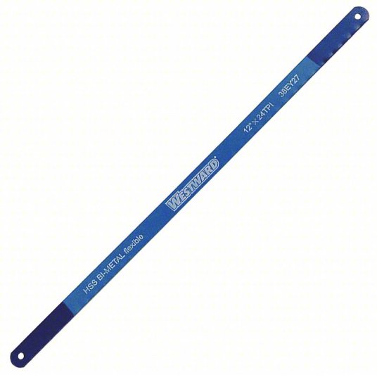 38ey27_as01.jpg Hacksaw Blade, 12-inch Length, Bi-Metal, 1/2 inch Width, 0.022 inch Thickness - Image 1