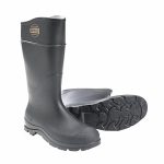 HONEYWELL, Rubber Boot, Men's, 9, Knee, Steel Toe Type, PVC, Black, 1 PR
