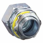 Liquid-Tight Conduit Fitting: Steel/Iron, 1 1/4 in Trade Size, Non-Insulated, Straight