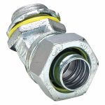 Liquid-Tight Conduit Fitting, Steel/Iron, 1 1/2 in Trade Size, Non-Insulated, 45° Elbow