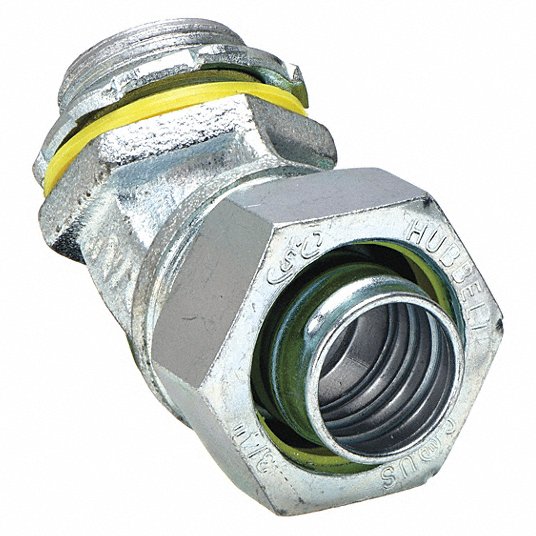 3LK80_AS01.jpg Liquid-Tight Conduit Fitting, Steel/Iron, 1 1/2 in Trade Size, Non-Insulated, 45° Elbow - Image 1
