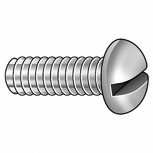 3MGI4lYsjufD.jpg Machine Screw, Size 10-32, Round, Slotted, Brass, Plain, 2 in Length, PK 100 - Image 1