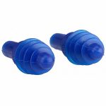 Flanged Ear Plugs, 27 dB Noise Reduction Rating NRR, Uncorded, M, Blue, PK 100 - Image 2