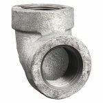90° Elbow, Malleable Iron, 1/2Inch x 1/2Inch Pipe Size, NPT x NPT, Class 300