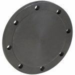 Pipe Flange: Steel, Blind Flange, Anodized, 6 in Pipe Size, Raised Face Blind Flange, 11 in Outside Diameter , Class 150