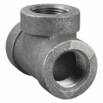 Tee: Malleable Iron, 1 in x 1 in x 1 in Pipe Size, Class 300