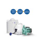 43- Horizontial &  Vertical Tanks 5000+Taifu pump TCP158 - one HP +Mechnical Floater