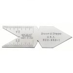Center Gage, Tempered Steel, Inch Graduations