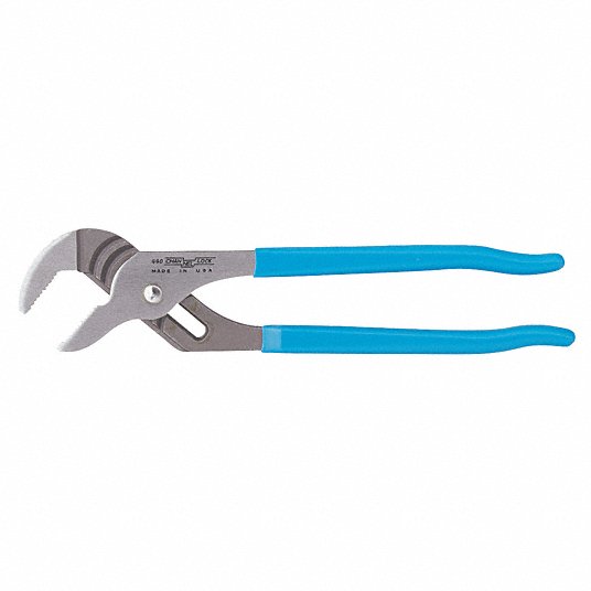 4CR41_AS01.jpg Straight Jaw Tongue and Groove Tongue and Groove Pliers, Dipped Handle, Max. Jaw Opening 2 1/4 in - Image 1
