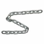 20 ft Grade 30 Straight Chain, 1/4 in Trade Size, 1,300 lb Working Load Limit, Not For Lifting