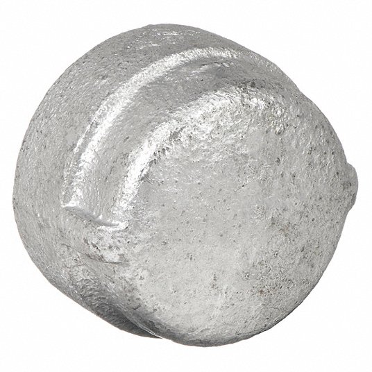 4LPfmE8BRX0t.jpg Galvanized Malleable Iron Cap, 1/2Inch Pipe Size, FNPT Connection Type - Image 1