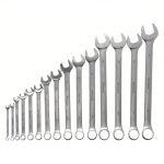 طقم مفاتيح فك و ربط، ستيل صلب، تشطيب من الساتان، مقاس الرأس من 7 مم إلى 32 مم، عدد 15 قطعة