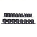Impact Socket Set, Black Oxide, 1/2 inch, Impact Rated Yes