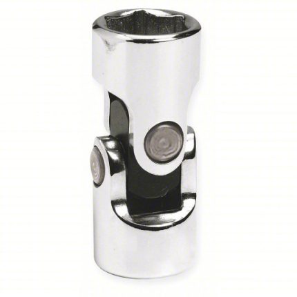 Flex Socket, 3/8 inch Drive Size, 7/16 inch Socket Size, 12-Point, Alloy Steel, Standard, Chrome Finish