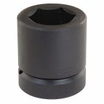 Impact Socket, 2 1/2 inch Drive Size, 2 1/4 inch Socket Size, 6-Point, Standard Depth, Black Oxide