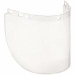 Face shield Visor, Clear, Polycarbonate, 8 in Visor Ht, 16.5 in Visor Wd