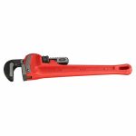 Straight Pipe Wrench, Cast Iron, Jaw Capacity 2 in, Serrated, Overall Length 12 inch