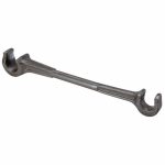 Double-End Valve Wheel Wrench, Head Size 1 in, 1 5/16 in, Alloy Steel, Black Oxide