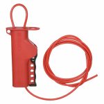 Cable Lockout, Vinyl, 8 ft, Grip-Cinching Cable Lockout Style