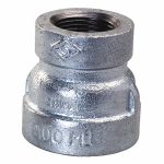 Galvanized Malleable Iron Reducer Coupling, 3Inch x 2-1/2Inch Pipe Size, FNPT Connection Type
