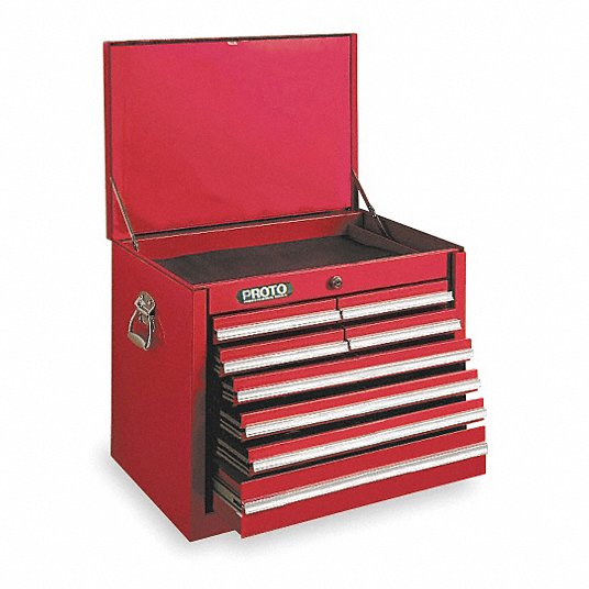 5ZX77_AS01.jpg Red Heavy Duty Top Chest, 19" H X 27" W X 181ZML5 - Image 1
