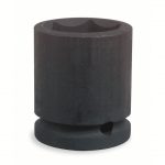 Impact Socket, 1/2 inch Drive Size, 17 mm Socket Size, 6-Point, Black Oxide