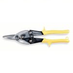 Metal Cutting Snip, Straight, 9 3/4 inch Length, 1 1/4 inch Cutting Length, Steel, Plastic Grip