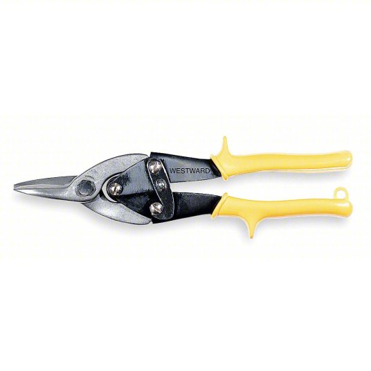 5mx59_as01.jpg Metal Cutting Snip, Straight, 9 3/4 inch Length, 1 1/4 inch Cutting Length, Steel, Plastic Grip - Image 1