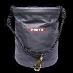 Utility Bucket Bag 12" , White/Black Canvas #4