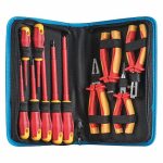 Insulated Tool Kit, Electrical and Telecomm Tools, Pliers, Screwdrivers, 11-PC