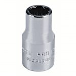 Socket, 1/4 inch Drive Size, 13 mm Socket Size, 12-Point, Alloy Steel, Standard, Chrome Finish