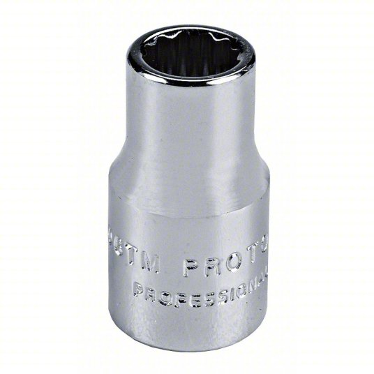 6rcd8_as01.jpg Socket, 1/4 inch Drive Size, 13 mm Socket Size, 12-Point, Alloy Steel, Standard, Chrome Finish - Image 1