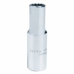 Socket, 3/8 inch Drive Size, 10 mm Socket Size, 12-Point, Alloy Steel, Deep, Chrome Finish