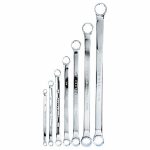 Box End Wrench Set, Alloy Steel, Chrome, Insulated No, Number of Tools 7, 5/16 inch to 1 1/8 inch