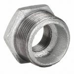 Hex Bushing, Malleable Iron, 1Inch x 1/2Inch Pipe Size, NPT x NPT, Class 150