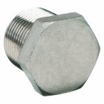 Hex Head Plug: 1inch, Male NPT, 316L Stainless Steel, Class 150, 34mm L