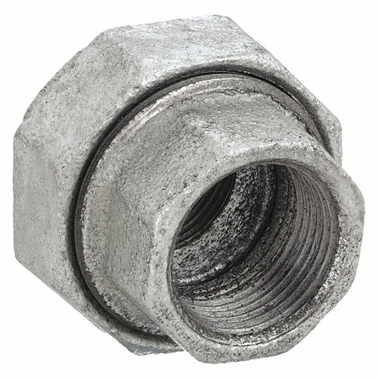 8eGrPdmLXZBq.jpg Union, Malleable Iron, 1Inch x 1Inch Pipe Size, NPT x NPT, Class 150 - Image 1