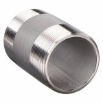 Nipple, 316 Stainless Steel, 1/2Inch Nominal Pipe Size, 1 1/2Inch Overall Lg, Threaded on Both Ends
