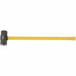 Standard Sledge Hammer, Steel, Fiberglass Handle, 8 lb Head Wt, 2 1/2 in Dia, 34 in Overall Lg