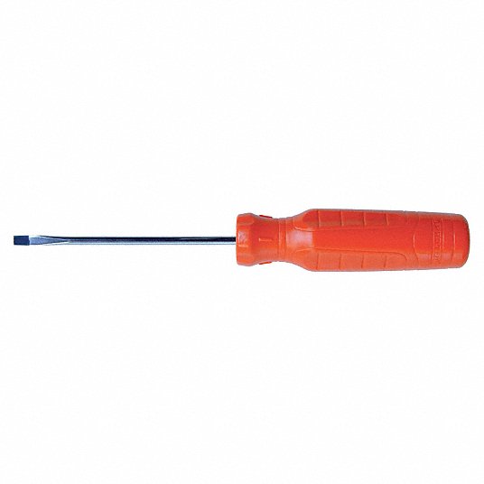 98XydFWJlBYt.jpg Alloy Steel General Purpose Cabinet Slotted Screwdriver with 3 in Shank and 1/8 in Slotted - Image 1