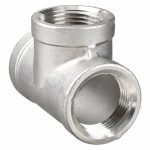 Tee, 316 Stainless Steel, 1 in x 1 in x 1 in Fitting Pipe Size, Female NPT x Female NPT x Female NPT